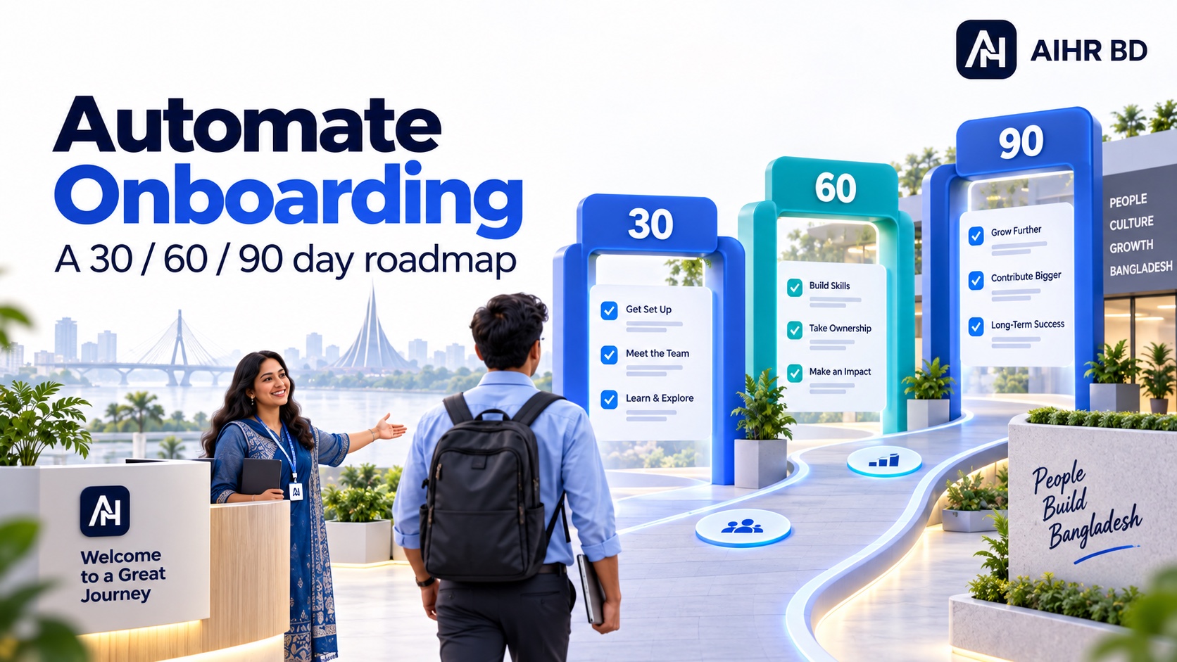 Cover image for Employee Onboarding Automation: A 30/60/90 Day Checklist for Bangladesh